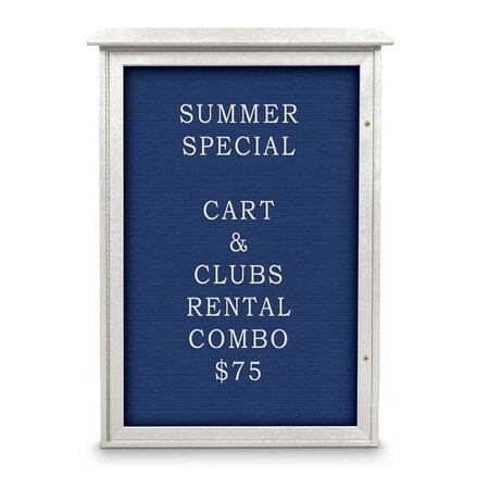 United Visual Products Outdoor Enclosed Combo Board, 72"x36", Gold Frame/Black & Pumice UVCB7236ODG-BLACK-PUMICE